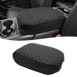 KBH Center Console Armrest Cover for Nissan Titan 2016-2024, Vinyl Leather Car Middle Console Lid Protector Arm Rest Cushion, Anti-Scratch, Black (ONLY for Bucket Seat Console)
