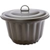 Staedter Water Bath Shape with Lid, Silver, 20 x 14