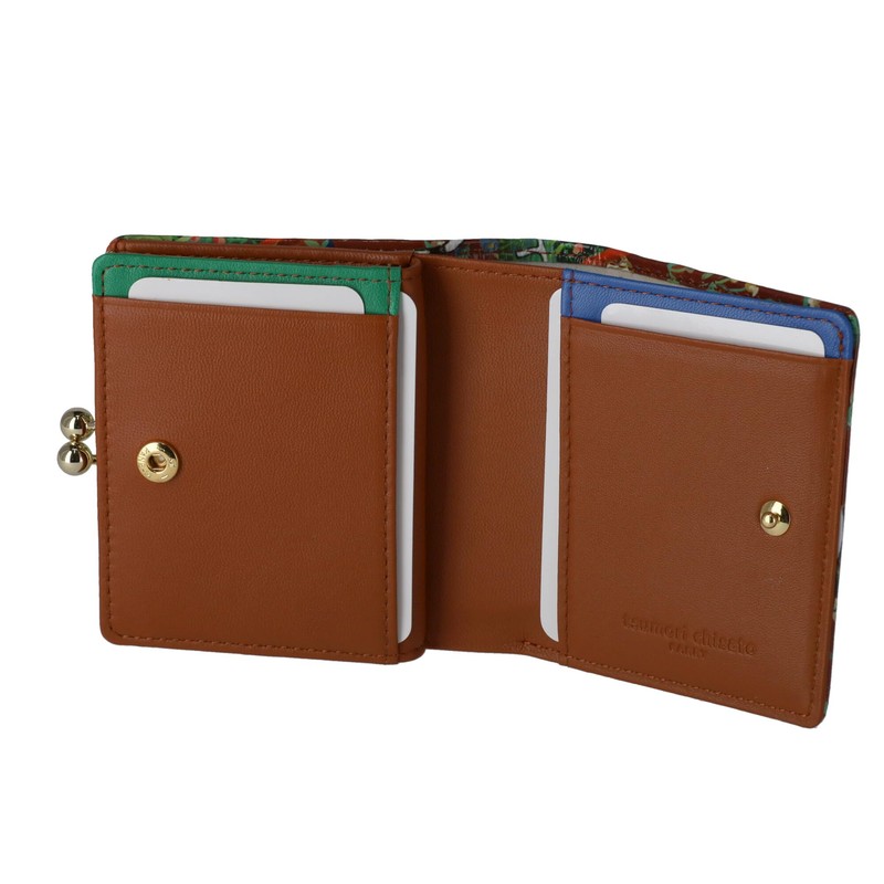 Tsumori Chisato Mini Wallet, Folding Wallet, Garden Golf Club, Braun