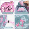 URAQT Lay Flat Drawstring Makeup Bag, Large-Capacity Travel Cosmetic Pouch,