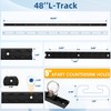 4ft 2pcs Aluminum L-Track Rail,48" L Track Rails Tie Down