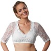 dressforfun 900595 Elegant Dirndl Blouse, Sleeves Made of Lace with