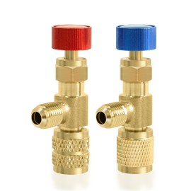 Iruihoo Filling Coolant Safety Valve, 2 Pieces Quick Coupling, Air Conditioning R22-R22, R22 R410 Connection Adapter, 1/4 Inch Male to Female, 1/4 Inch Male to 5/16 Inch Female