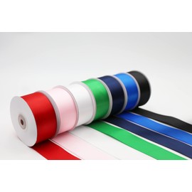 1-1/2 Inch Single Face Solid Color Satin Ribbon Roll, Ribbons Great for Gift Wrapping, Crafts, Wedding Party Decoration, Hair Bows Making and Other Sewing Projects (1-1/2" X 25 Yards, White)