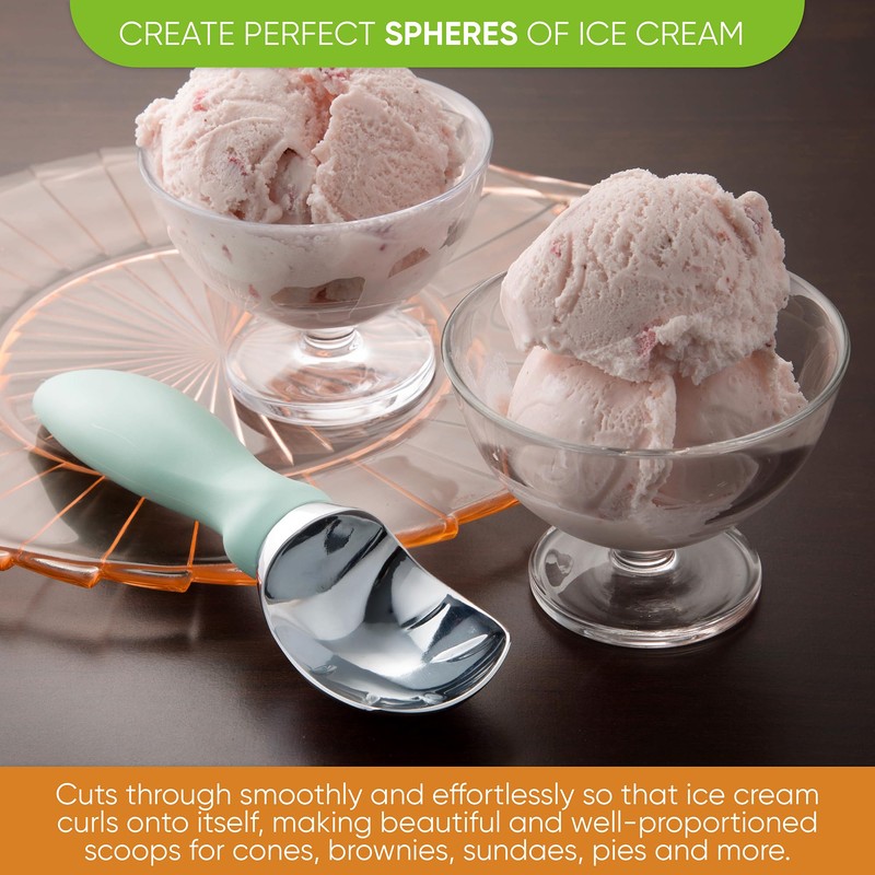 Spring Chef Ice Cream Scoop with Soft Grip Handle, Professional