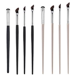 TSUOUKL 8Stück Eyeliner Pinsel Set, Lidschatten Pinsel, Pinsel Abgewinkelter Dünn, Professioneller Augenbrauen Pinsel Präzise Make Up Eyebrow Brush für Eyeliner Augenbrauen Kosmeti Anfänger