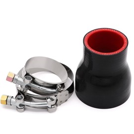 Taukealugs Straight Reducer Coupler Silicone Hose ID 1-3/4inch to 2-1/2inch 4-Ply with Stainless Steel T-Bolt Clamp for Automotive Turbo/Intercooler/Intake Piping