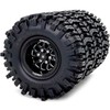 HOBBYSOUL 120mm Tall 1.9 Mud Slingers Tires with Wheels Set,