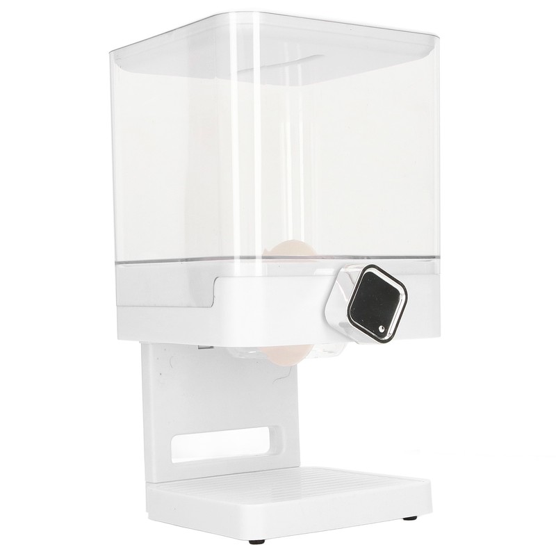 Cereal Dispenser 17.5oz Capacity Single Grid Grain Dispenser Transparent Plastic