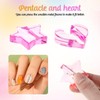 4 Stück rosa Nagel-geprägte Formen Metallrahmen Biegen Nagelwerkzeug 3D-Nagelkunst-Nagelaufkleber Biegevorlagen