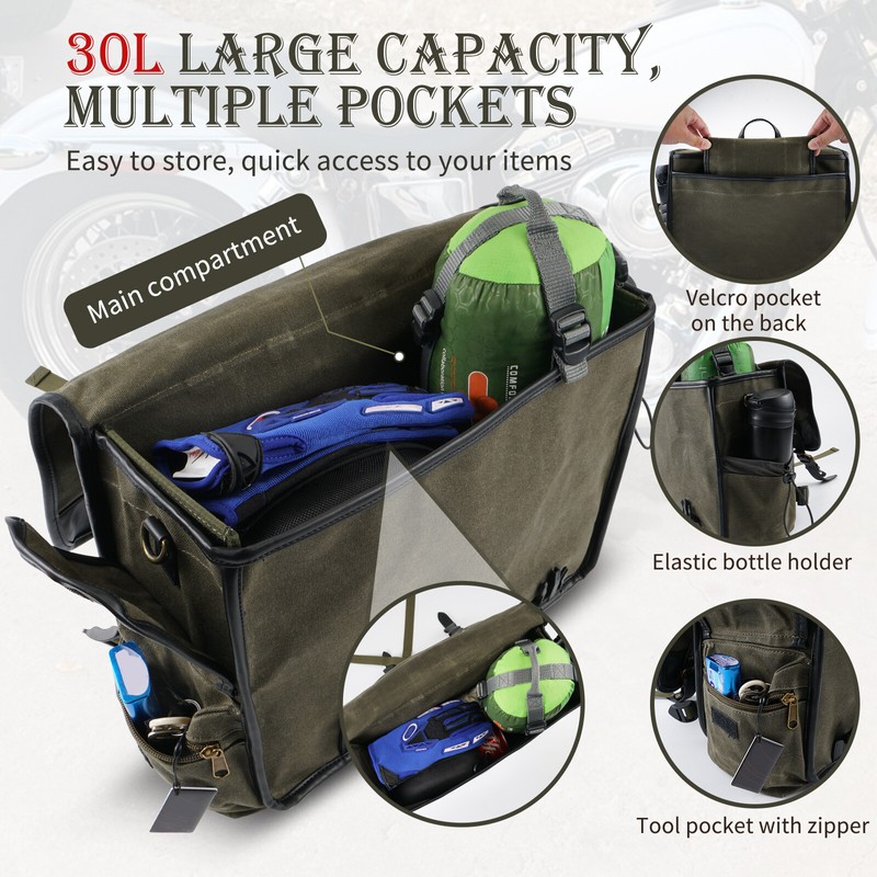 NICECNC Motorcycle Panniers Side Throw Over Saddlebags For Harley Sportster