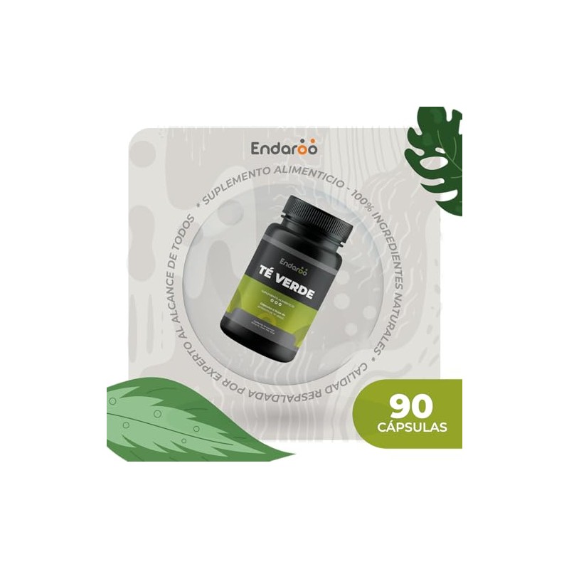 Té Verde, 90 Cápsulas, Suplemento Natural para Energía y Control