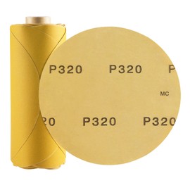 Shawya 100 PCS 6 Inch PSA Sanding Discs 320 Grit Sticky-Back Sandpaper Roll Adhesive Backed Sandpaper for DA Sander Self Stick Round Automotive Sandpaper