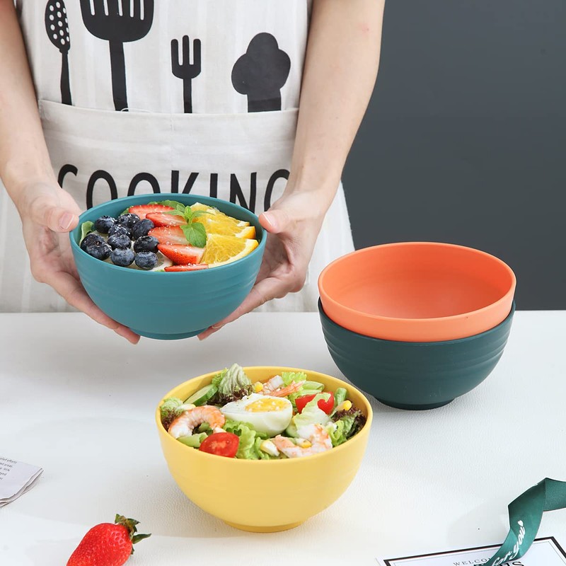 Kyraton Cereal Bowls 4 Pieces, Unbreakable And Reusable Light Weight