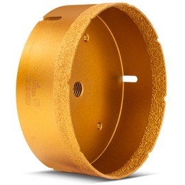 KSEIBI 615352 Diamond Hole Saw, 6 Inch (152mm) Diamond Core Drill Bit for Porcelain, Ceramic, Granite Drill Bits, Brick, Marble, Dry Cutting, 2" Drilling Depth, 5/8"-11 Thread, for Angle Grinder