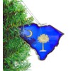 South Carolina Ornament Palmetto Flag State Shape Christmas Decoration
