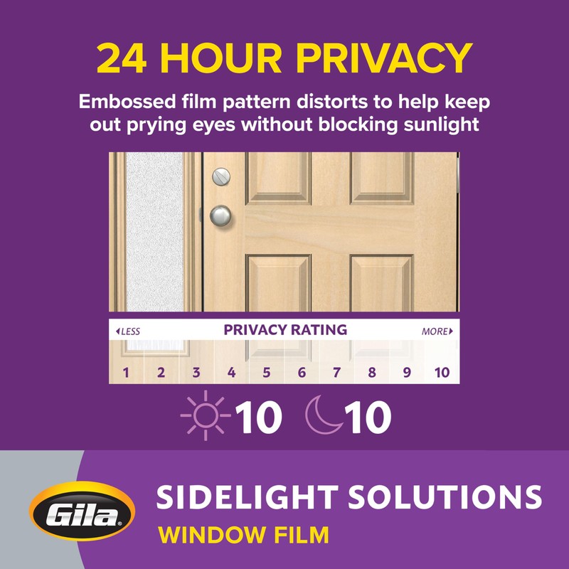 Gila® Misted Sidelights Entryway Decorative Window Film DIY Static Cling,