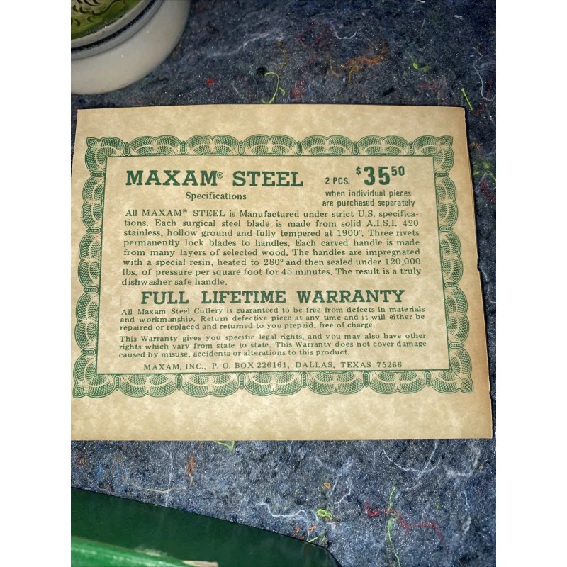 Maxam Precision Knives Hollow Ground 420 Stainless Steel Vintage 2