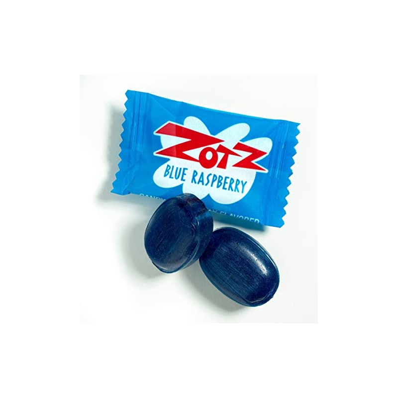 Zotz Fizzy Old Fashioned Hard Candy Fruit Flavored Blue Raspberry