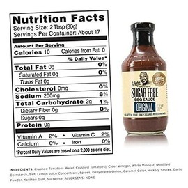 G Hughes Sauce Barbecue Original Sugar Free, 18 oz (2) ,10 pack