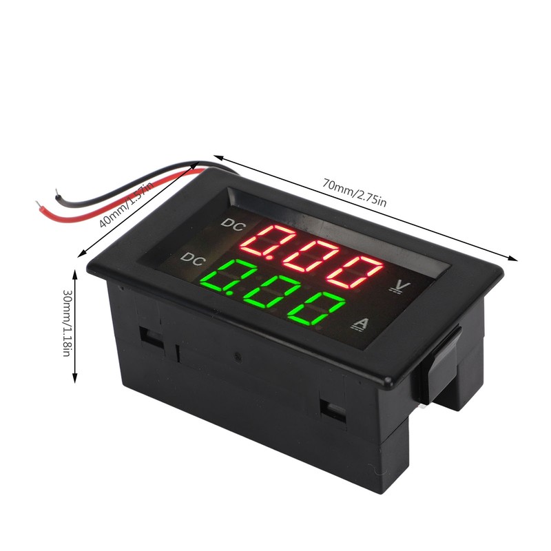 YB4835VA Digital Voltmeter Ammeter DC 600V 100A Decimal Point Automatic