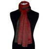 Lorenzo Cana Women's Reversible Scarf 100% Cashmere Woven Two-Tone, black/red