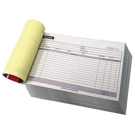 5 Pack Large Sales Order Book Receipt Invoice Duplicate Carbonless 50 Sets 5.5" X 8"5 - Horizontal