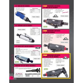 HHIP 7609-0904 Z-Limit Ergonomic Low Noise Angle Air Die Grinder, 90 PSI Air Pressure, .25-inches NPT Air Inlet, 6.688" Length (Pack of 1)