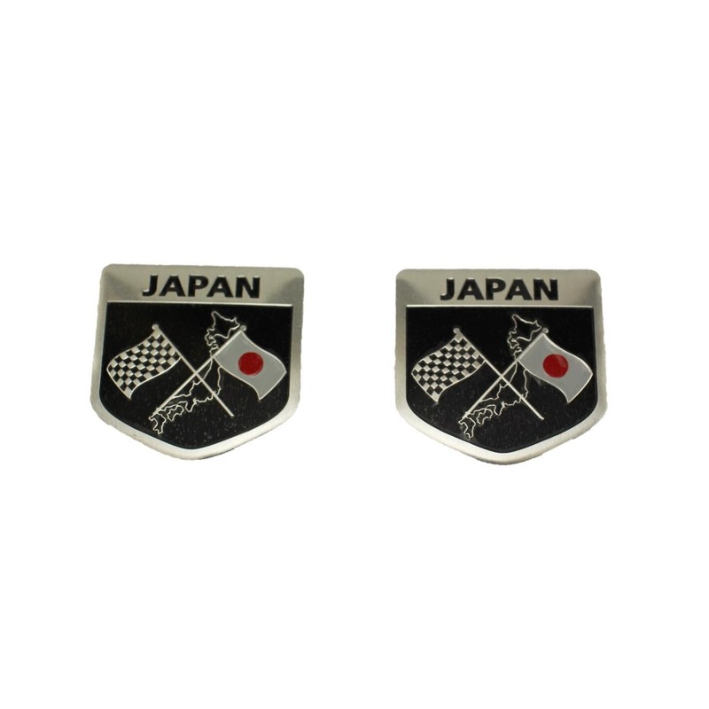 speed mao Car Japan Japan Flag Emblem Aluminum Stickers, 2