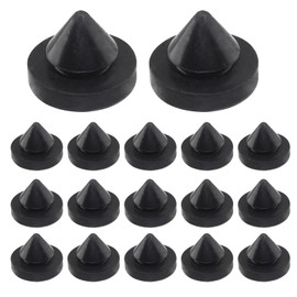 HARSKIYER 60 Pcs Rubber Door Silencer, 1/2 Inch Diameter Metal Door Anti Collision Silencer, Heavy Duty Hinge Outlet Door Stop for Metal Frame (Black)