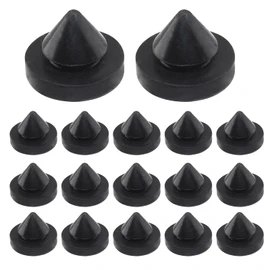 HARSKIYER 60 Pcs Rubber Door Silencer, 1/2 Inch Diameter Metal Door Anti Collision Silencer, Heavy Duty Hinge Outlet Door Stop for Metal Frame (Black)