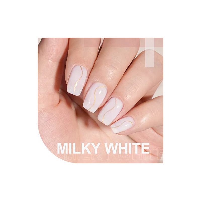GAOY- Esmalte de uñas en gel blanco lechoso, 16 ml,