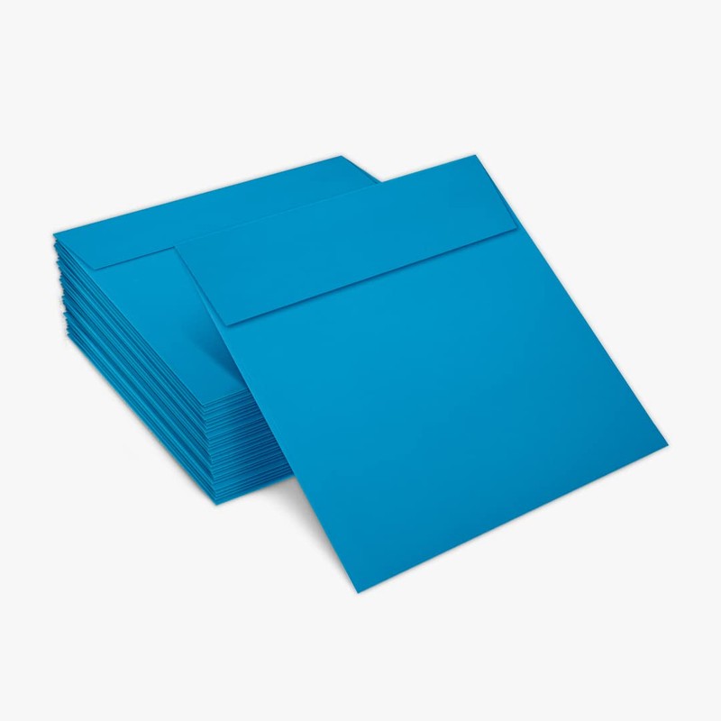 6 x 6 Square Envelopes - Pool Blue (50 Qty.)
