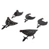 5Pcs Rooster Silhouette Acrylic Hollowed Assorted Style Rich Details Black