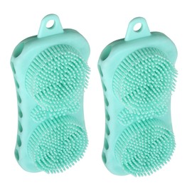 Healvian 4pcs Bath Brush Compact Tpe Bathing Tool for Newborns Soft and Lightweight for Boys and Girls Bath Anti-dropping Design for Easy Use and Drying