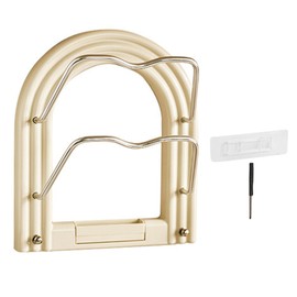 Pot Lid Organizer Rack Wall Mounted Drill Free Space Saving Aluminum Alloy Pan Cover Rack for Kitchen Hook Type