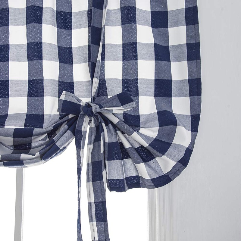 Vctops - Cortinas con diseño de búfalo, color blanco y