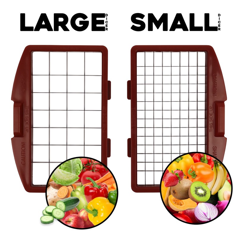 Valore Vegetable Chopper with 11-Cup Glass Food Container – Heavy