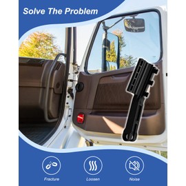 AUGREX Outer Handle Lower Rod Door Control Release Linkage Fit for Volvo Truck Replace 8143976, Black