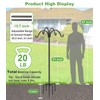 4-Hooks Shepherds Hooks for Outdoor, 60" Heavy Duty Bird Feeder