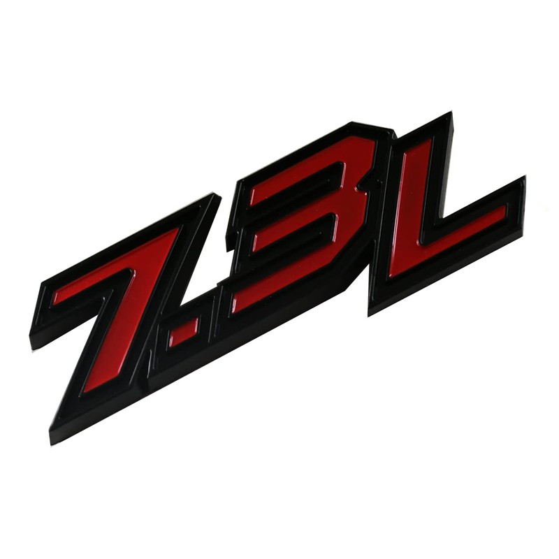 2Pcs 7.3L Emblems 3D Power Stroke Turbo Side Badge Nameplate