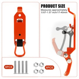 Pack of 2 Shovel Brackets for Roof Racks, Orange Roof Rack Accessories, Wall Mounting Brackets, Roof Rack Clamps with Screws, Nuts, Roof Rack Fixings for Trucks, Cars, Boats