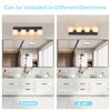 BrkNit 4 Light Modern Bathroom Light Fixtures Over Mirror, Black