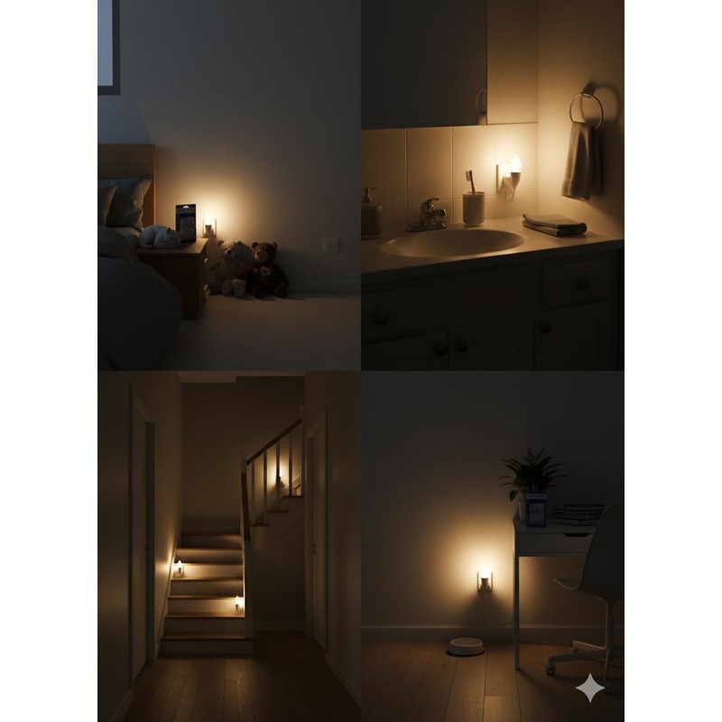 FamilyMaid Clear Night Light Bulbs – 6PC