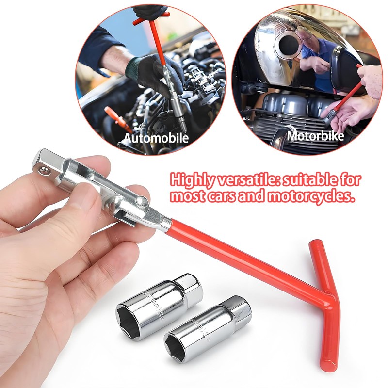 HIAHXC Spark Plug Socket Professional T-Handle Spark Plug Removal Tool