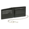 LEAS Slim/Thin Wallet with Chain, Genuine Leather, Black Chain-Series''