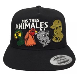 Unbranded El Chapo Guzman Y Sus 3 Animales Hat Black Mesh Mexico Logo Federal