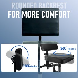 Upgraded Professional Tattoo Chair with Armrest & Backrest,Hydraulic Adjustable Stool,Ergonomic Memory Foam Cushion,Explosion-Proof Lift,Multi-Angle Positioning for Tattoo Artists & Clients