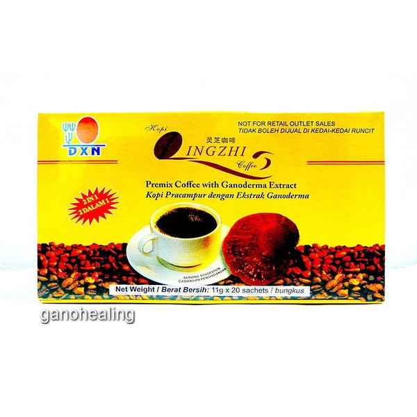 4 Boxes DXN Lingzhi Black Coffee 2 in 1 Ganoderma Reishi Instant Cafe Express