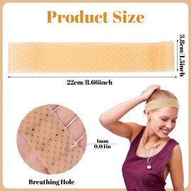 guduling 3pcs Wig Grip Band, Silicone Wig Grip Headband, Elastic Non-Slip Wigs Bands for Men and Women, Sweat-Proof Shaping (Skin Color)